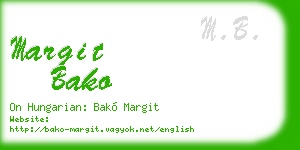 margit bako business card