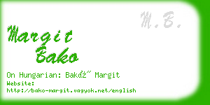 margit bako business card